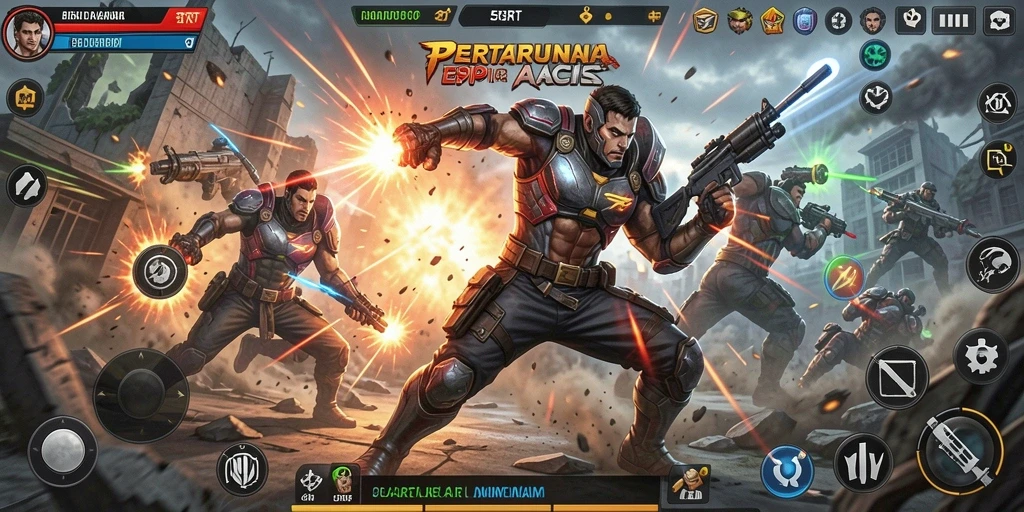 Tampilkan gameplay seru dan pertarungan mendebarkan di 5RT.