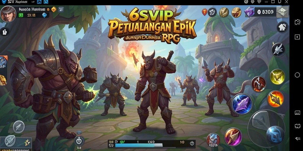 Screenshot gameplay 6SVIP menampilkan pertarungan seru dan karakter epik.