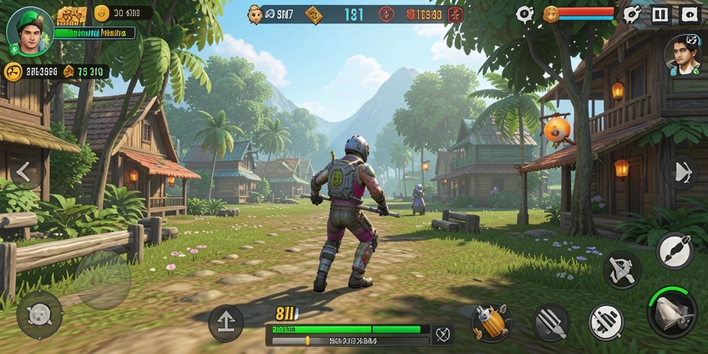 Tampilan gameplay 8II yang menarik dengan karakter interaktif.