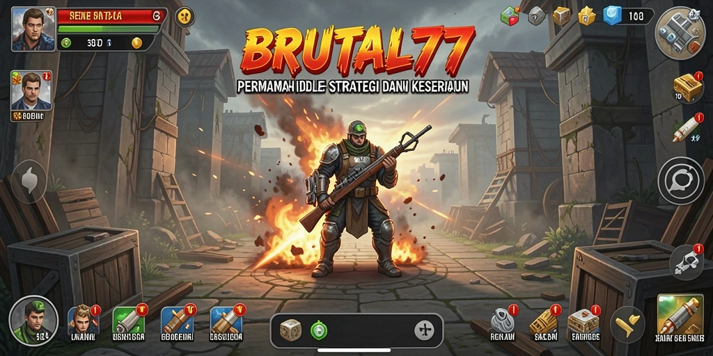 Gameplay BRUTAL77 yang menarik dan santai.