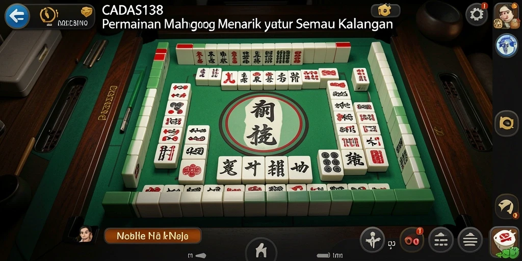 Tampilan utama gameplay Mahjong di CADAS138 yang menarik.