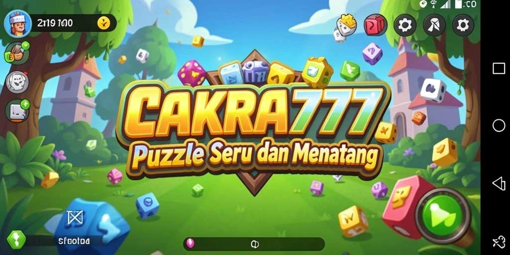 Tampilan gameplay CAKRA777 yang menampilkan tantangan puzzle.