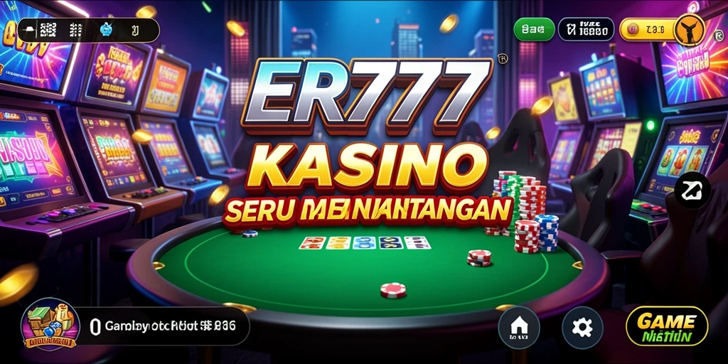 Tampilan gameplay seru di ER777 dengan berbagai pilihan permainan Kasino.