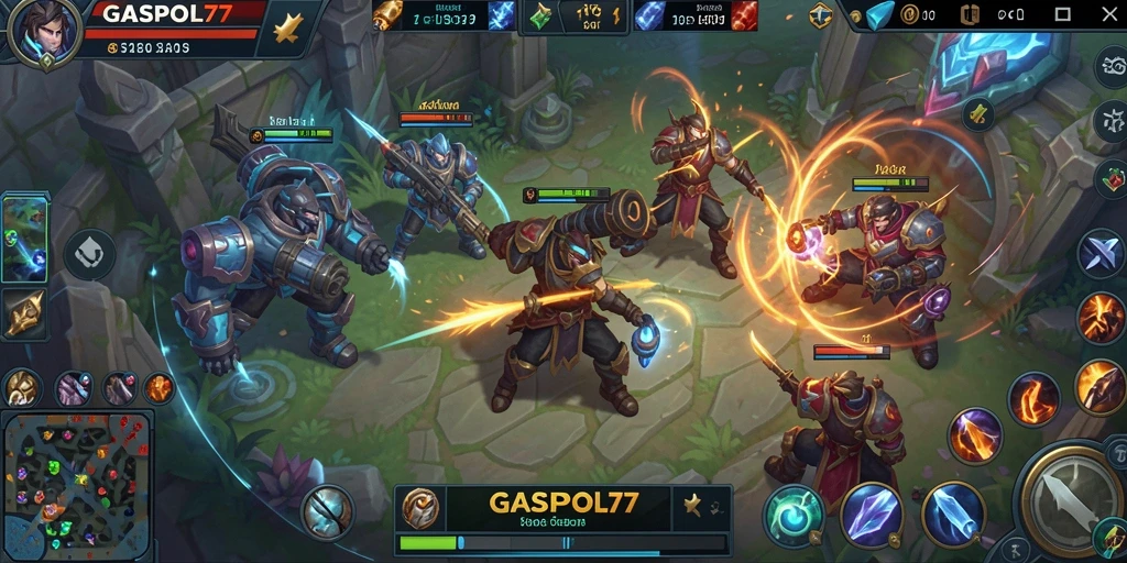 Tangkapan layar gameplay menarik dari GASPOL77 di arena pertempuran.
