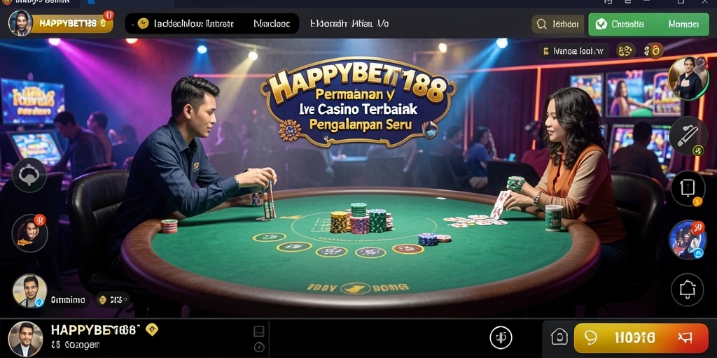 Gameplay seru dan interaktif di aplikasi HAPPYBET188 Live Casino.