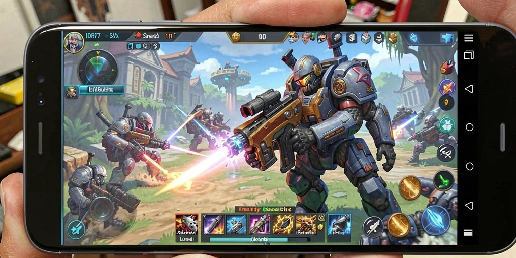 Screenshot gameplay <strong>IDR77</strong> yang menunjukkan aksi pertempuran strategis.