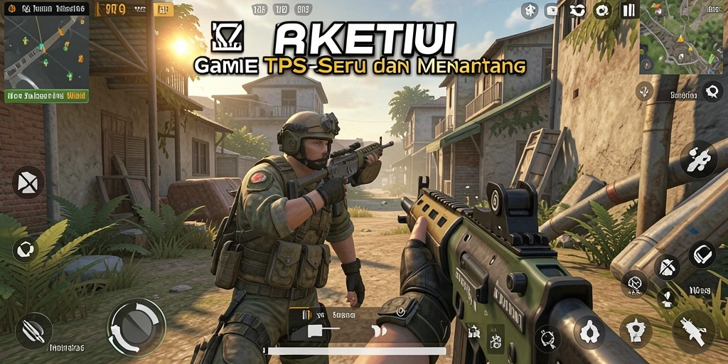 Screenshot gameplay KETUA menampilkan aksi menembak yang seru dan mendebarkan.