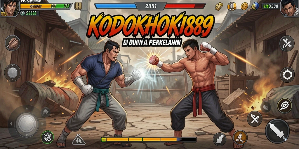 Tampilan pertarungan seru dalam KODOKHOKI889 dengan karakter yang dinamis.