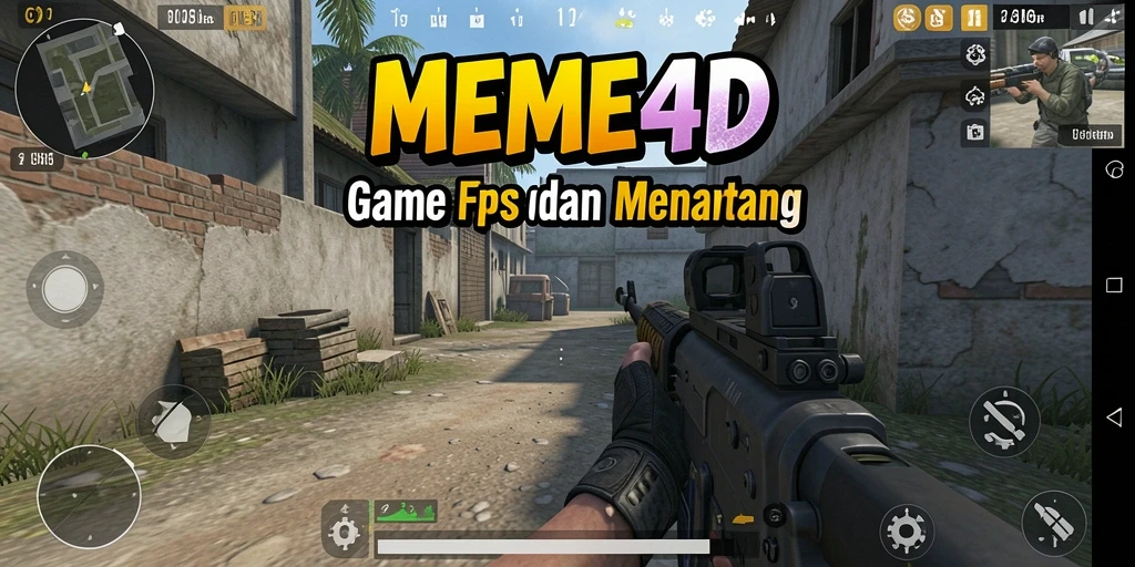 Tampilan gameplay seru dari MEME4D dalam aksi FPS.