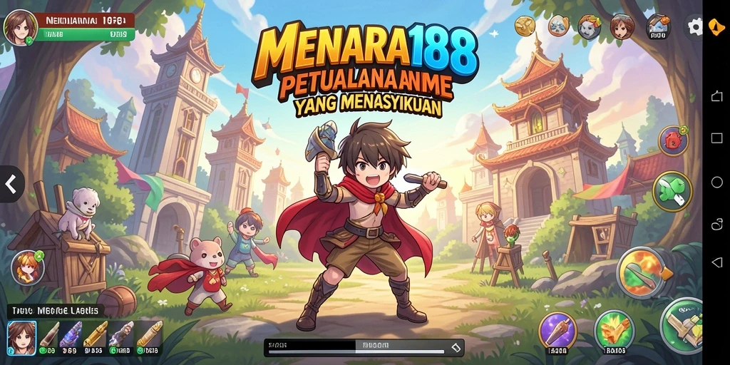 Tampilan gameplay seru dalam MENARA188 yang penuh warna dan aksi.