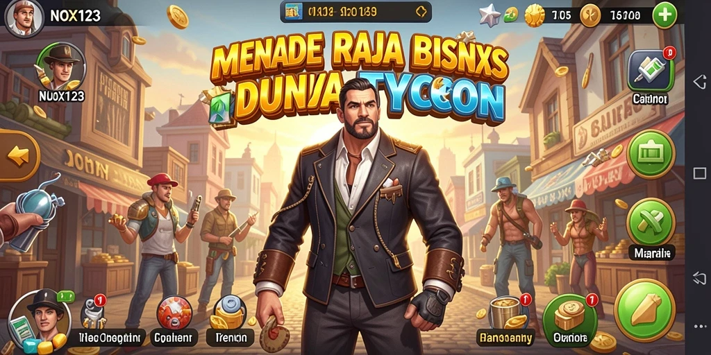 Tampilan gameplay Tycoon yang menarik dan menantang di NOX123.