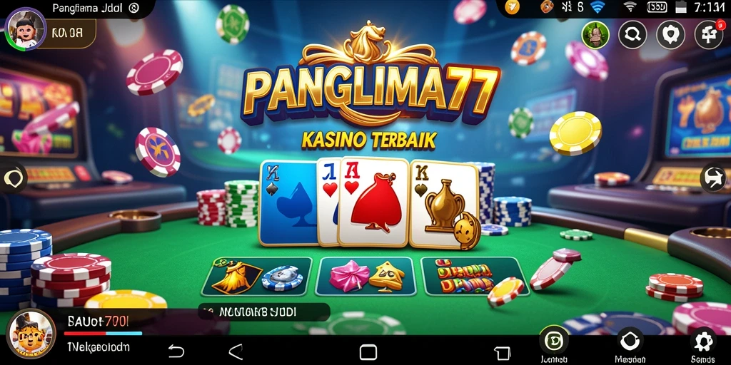 Screenshot PANGLIMA77 menampilkan pengalaman bermain Kasino yang seru dan interaktif.