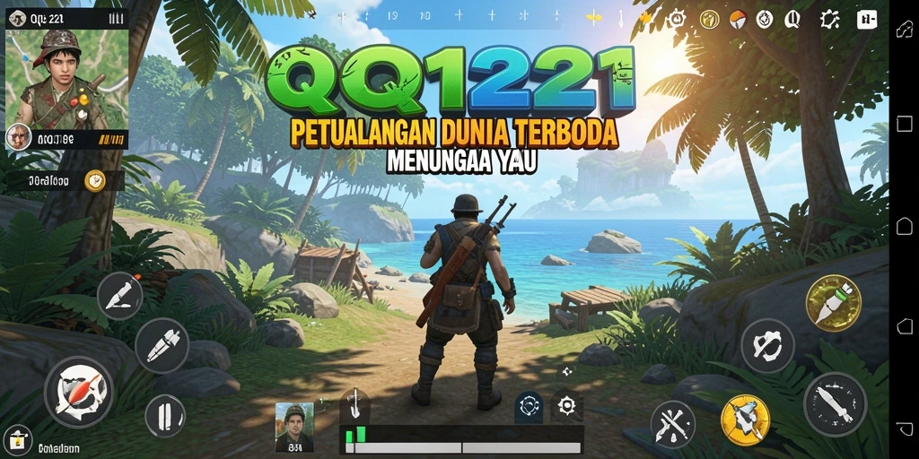 Tampilan gameplay menarik dari QQ1221 dalam dunia terbuka.