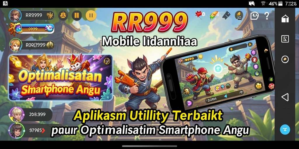 Tampilan antarmuka utama RR999 dengan fitur optimasi kinerja.