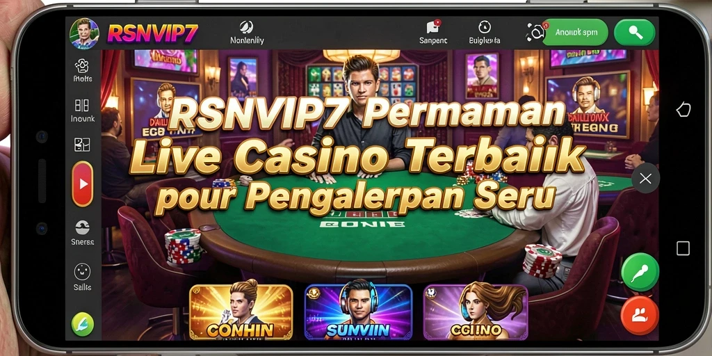 Tampilan gameplay Live Casino yang mendebarkan di RSNVIP7.