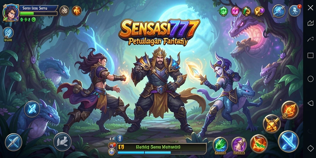 Tampilan gameplay menarik dalam dunia fantasi SENSASI777.