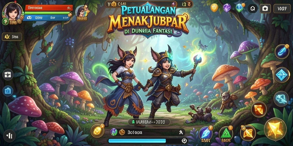 Screenshot utama V07 menampilkan momen mendebarkan dalam permainan petualangan.