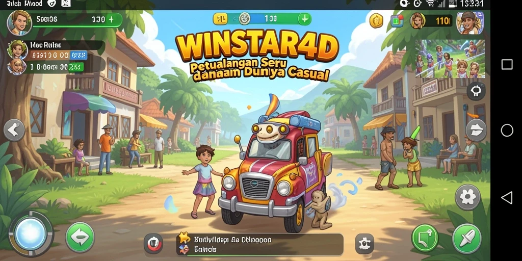 Tampilan menarik dari gameplay <strong>WINSTAR4D</strong> yang penuh warna.