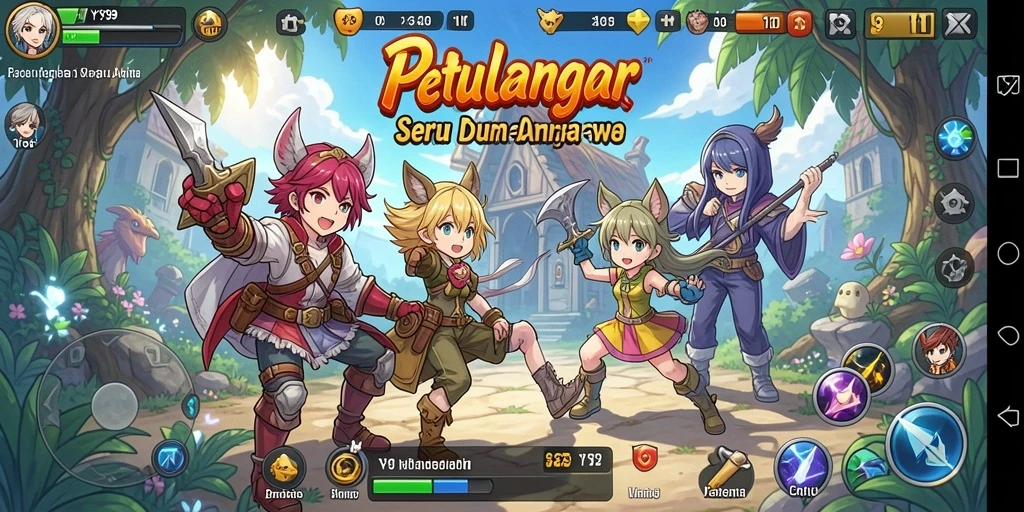 Screenshot gameplay Y89 menampilkan karakter Anime yang dinamis dan grafik menakjubkan.